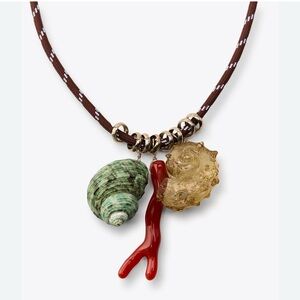 Zara Pack Of Shells Charm Necklace NWT